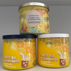 TRIO Bath & Body Works Sweet Tea & Lemonade Scented Candle